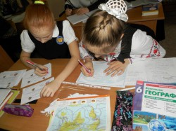Відкриті уроки з географії та української мови.